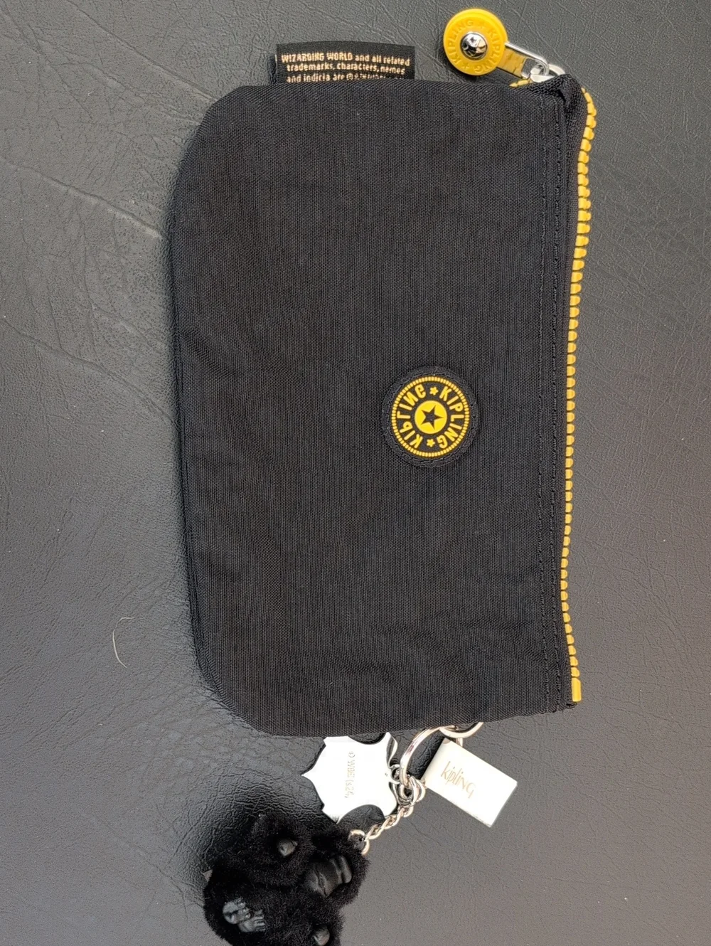 Kipling x Harry Potter Hufflepuff Black & Yellow Zip Pouch